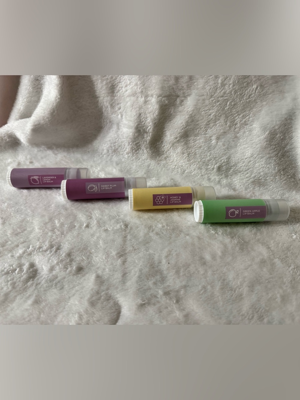 JUMBO Size Natural Scented Lip Balm Set - 4 Amazing Natural Scents